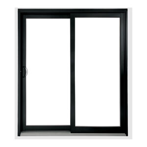 Porte coulissante en verre à cadre noir moderne, idéale pour optimiser l'espace et la luminosité intérieure.