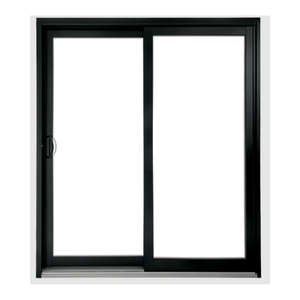 Porte coulissante en verre à cadre noir moderne, idéale pour optimiser l'espace et la luminosité intérieure.
